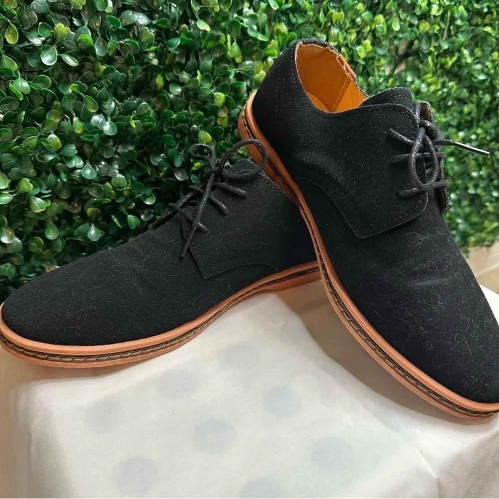 Men's Fashion Casual Solid Lace Up Oxfords Leather Shoes Male Business Size 38